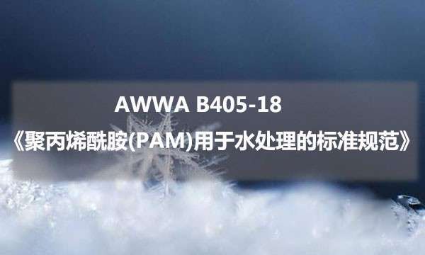 AWWA B405-18《聚丙烯酰胺(PAM)用于水处理的标准规范》内容解读