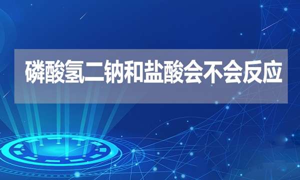 磷酸氢二钠和盐酸会不会反应？